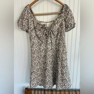 Jessica Simpson Knot-Front Floral Cotton Dress Size Large